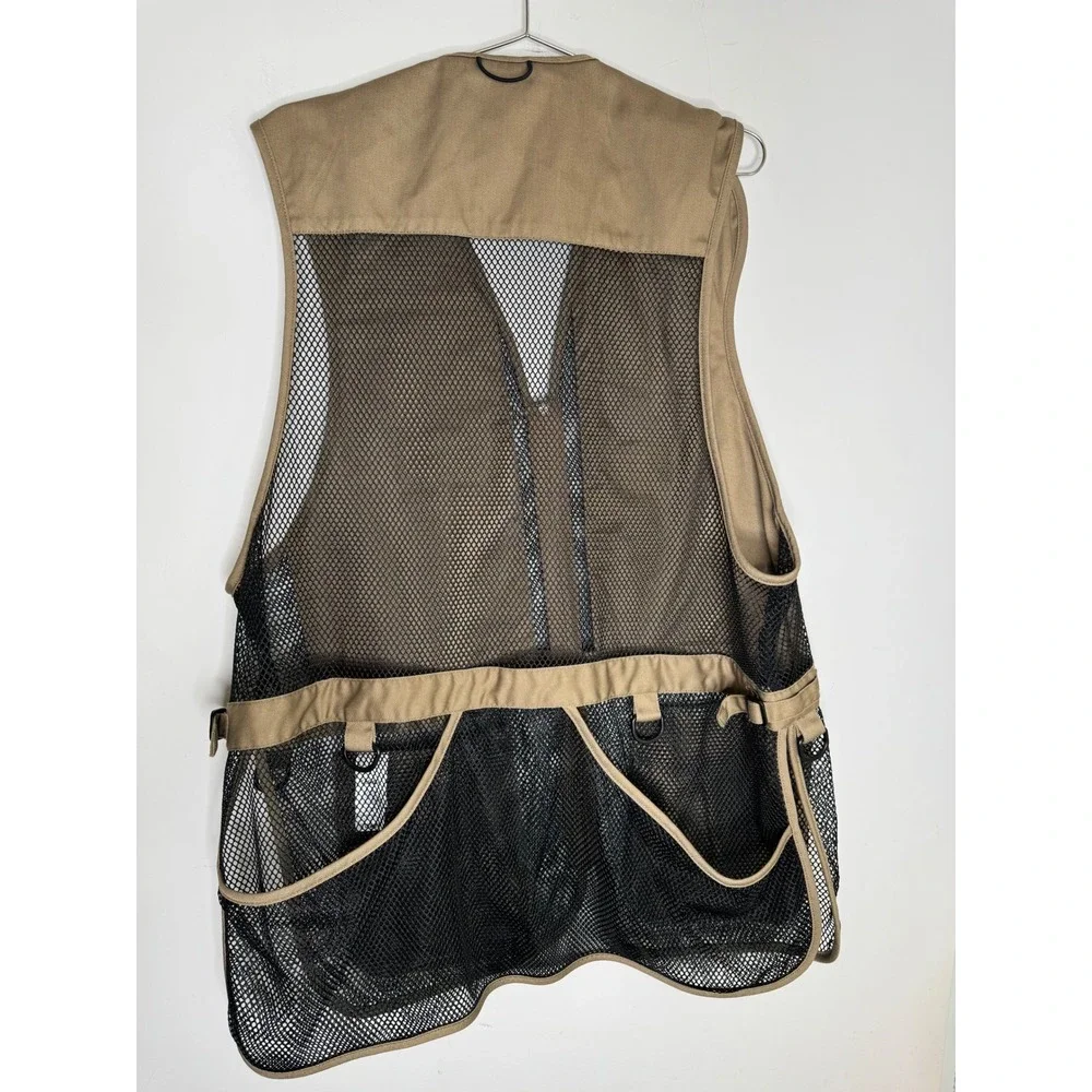 Cabelas Outdoor Gear XL Hunting Fishing Vest Camel Tan Vented Mesh Pockets Brown